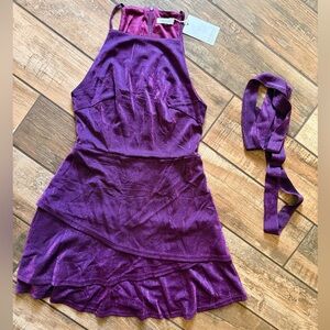 Wedtrend Elegant Purple Mini Dress
